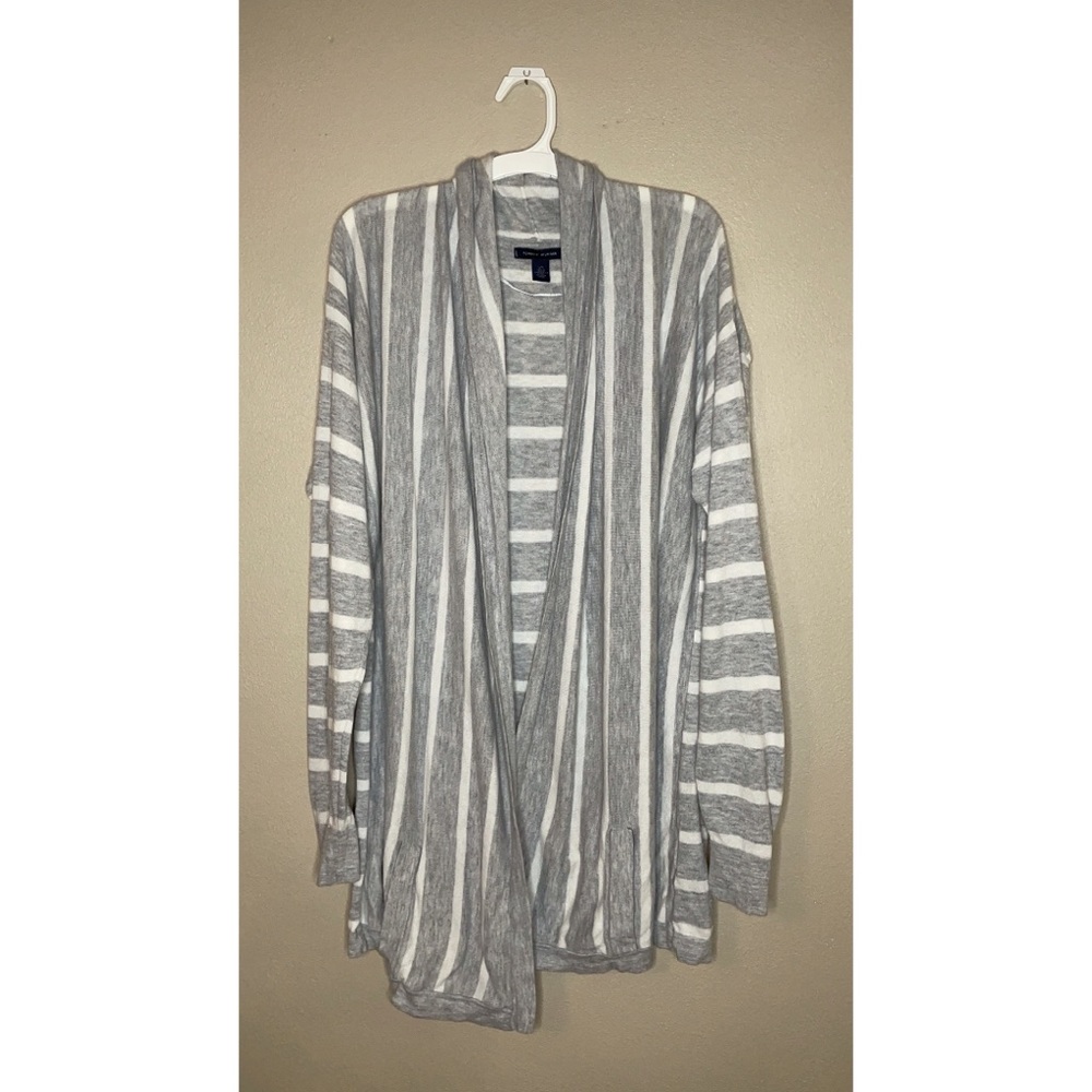 Tommy Hilfiger Grey Striped Cardigan